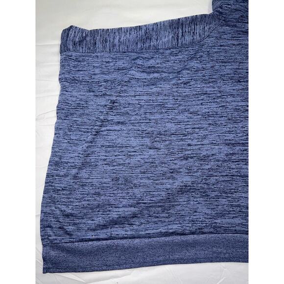 ATHLETA Sweatshirt Size S Blue Heathered Techie Blissful Hooded Poncho Pullover - Picture 15 of 16